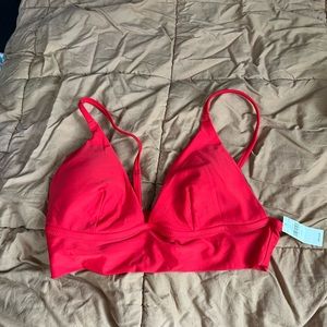Red bikini top from Aerie. Size medium.  New with tags